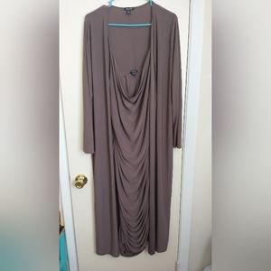 Maternity 2 piece silk dress